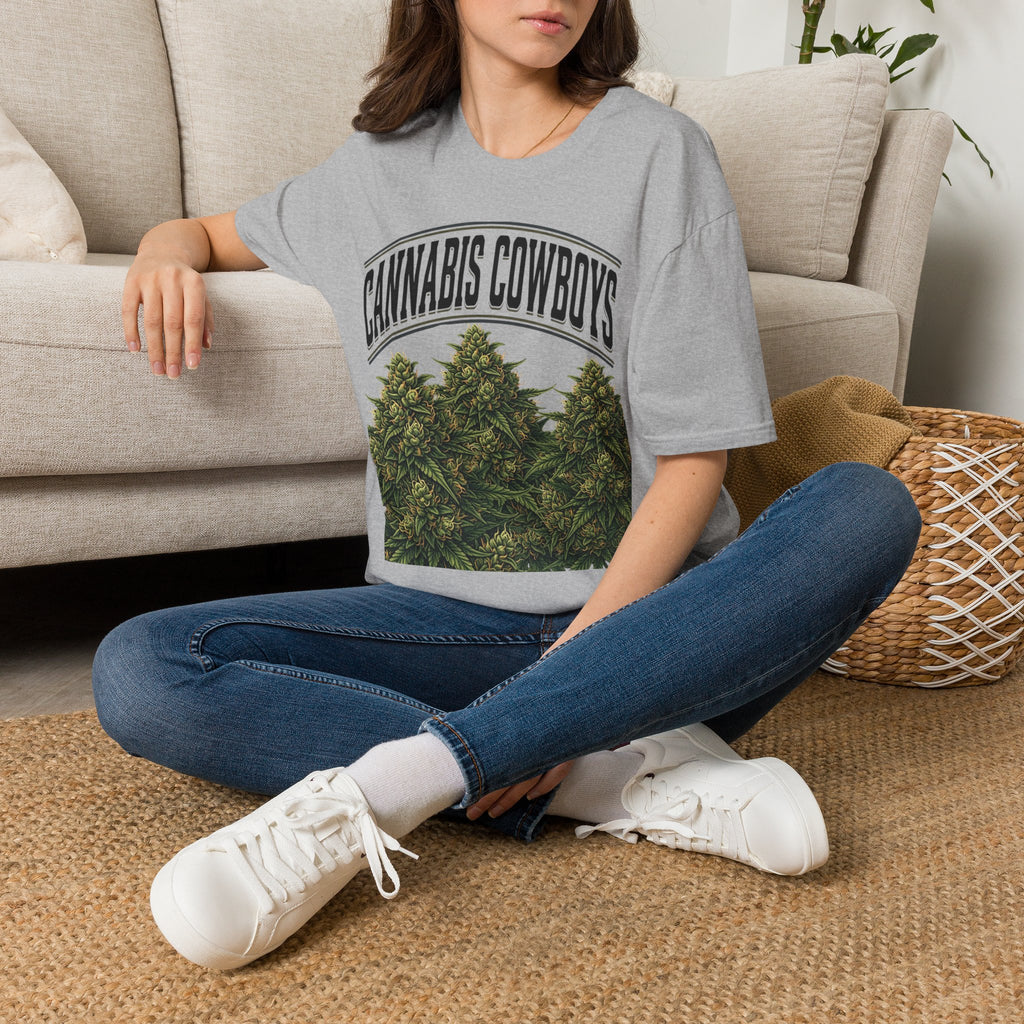 Cannabis Cowboys T-Shirt — Vintage Marijuana Graphic Tee for Enthusiasts