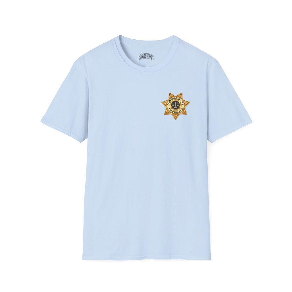 Sheriff Badge Pocket T‑Shirt — Vintage Law Enforcement Star Chest Tee