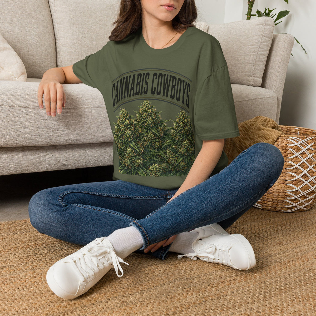 Cannabis Cowboys T-Shirt — Vintage Marijuana Graphic Tee for Enthusiasts