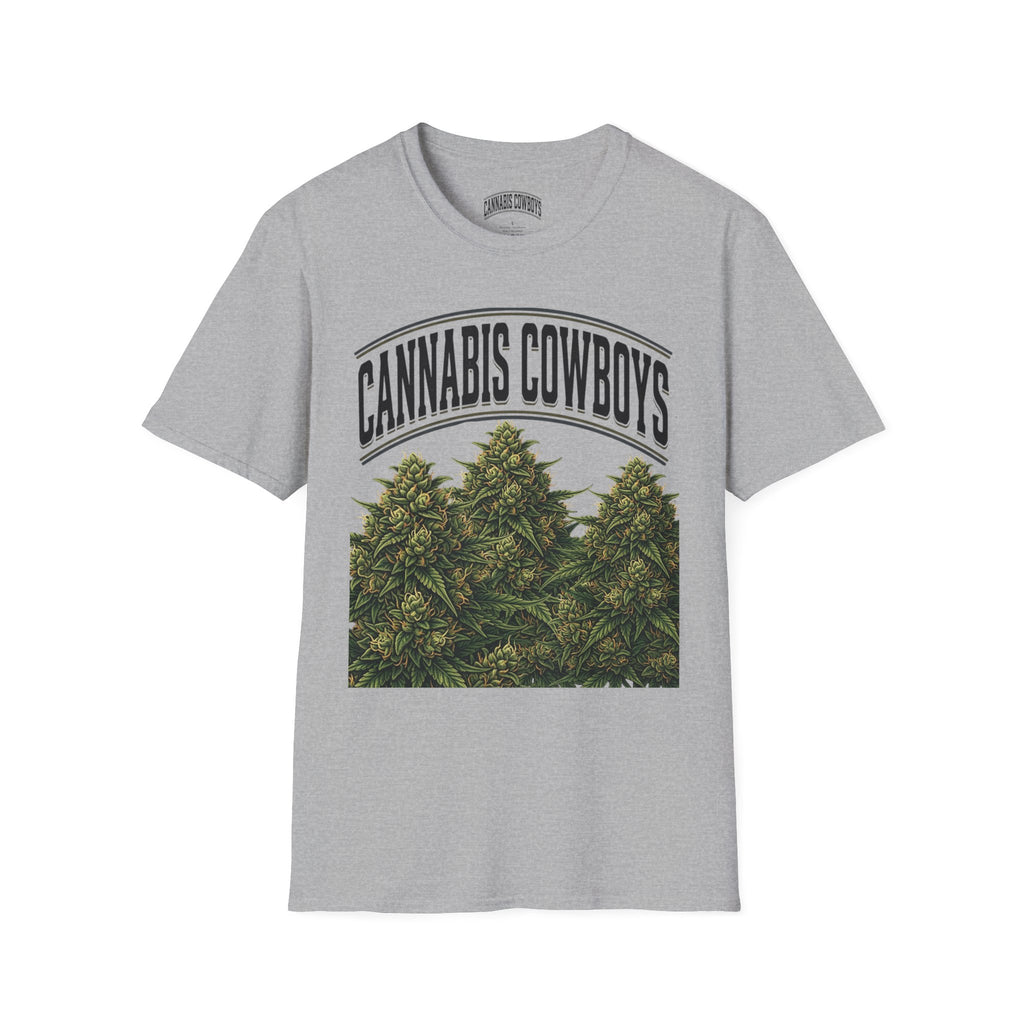 Cannabis Cowboys T-Shirt — Vintage Marijuana Graphic Tee for Enthusiasts