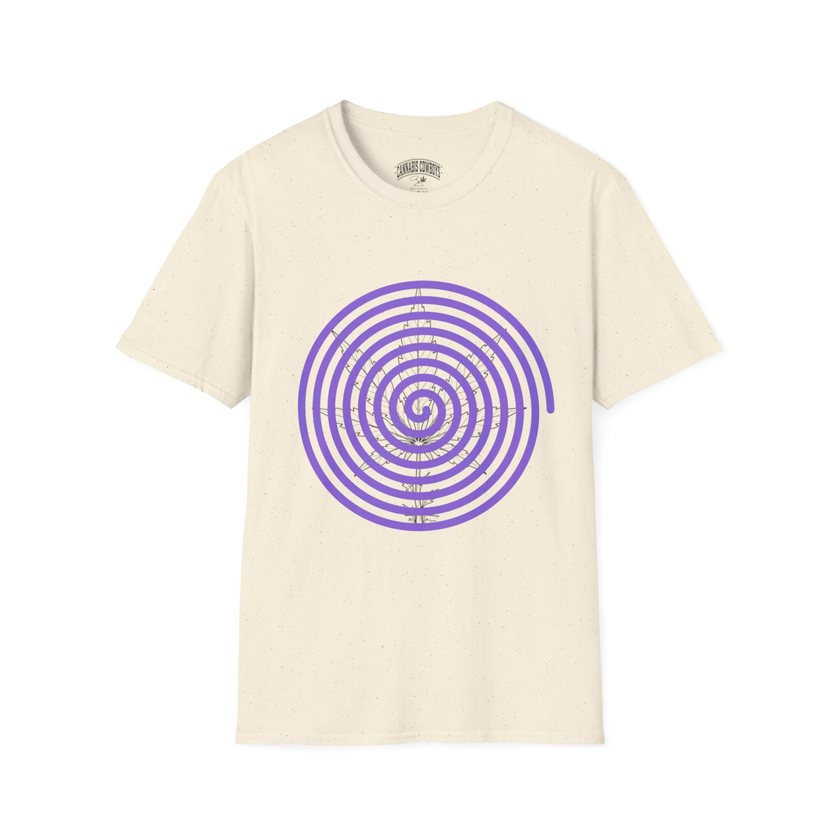 Spiral Target Graphic T-Shirt — Purple Concentric Circles Trendy Tee