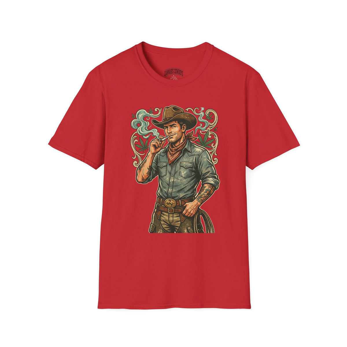 Cowboy Westman T‑Shirt — Vintage Ranch Smoke Graphic Tee