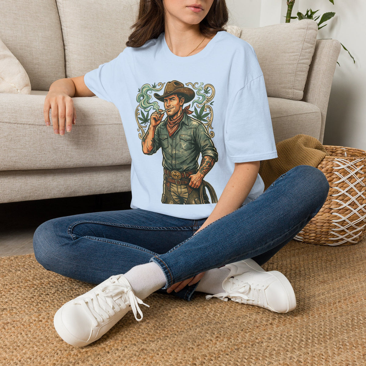 Cowboy Westman T‑Shirt — Vintage Ranch Smoke Graphic Tee