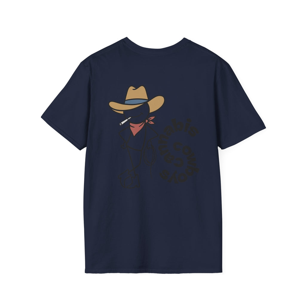 Cannabis Cowboys T-Shirt — Minimalist Cannabis Leaf Tee