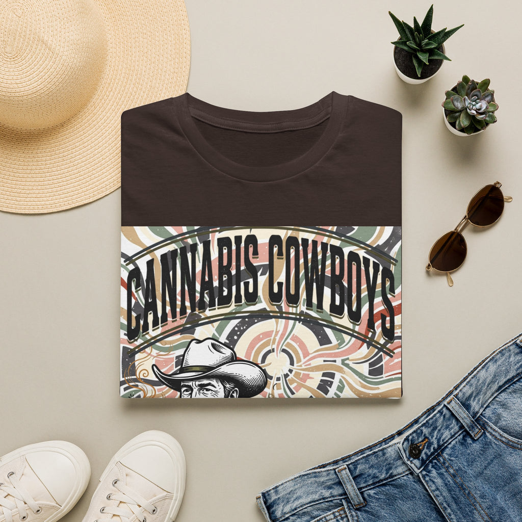 Cannabis Cowboys T-Shirt — Retro Psychedelic Western Graphic Tee