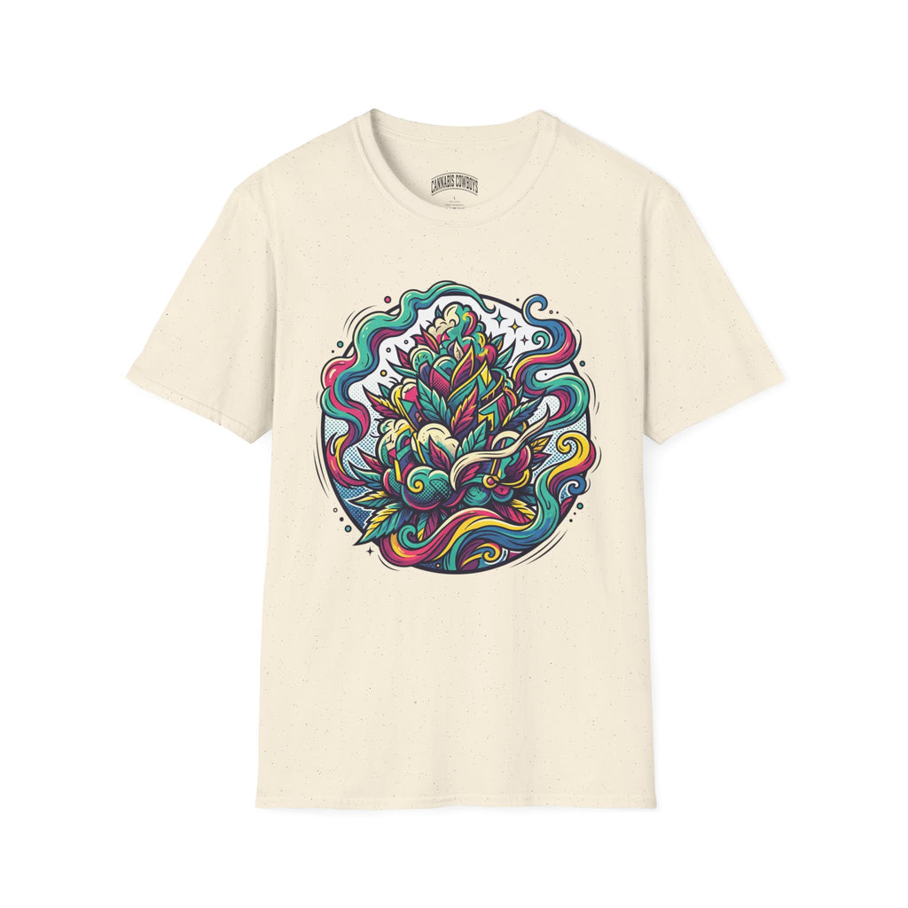 Psychedelic Botanical Tee — Colorful Abstract Floral Mandala T-Shirt