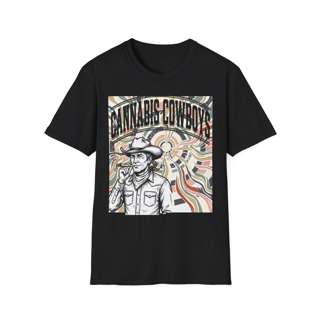 Cannabis Cowboys T-Shirt — Retro Psychedelic Western Graphic Tee
