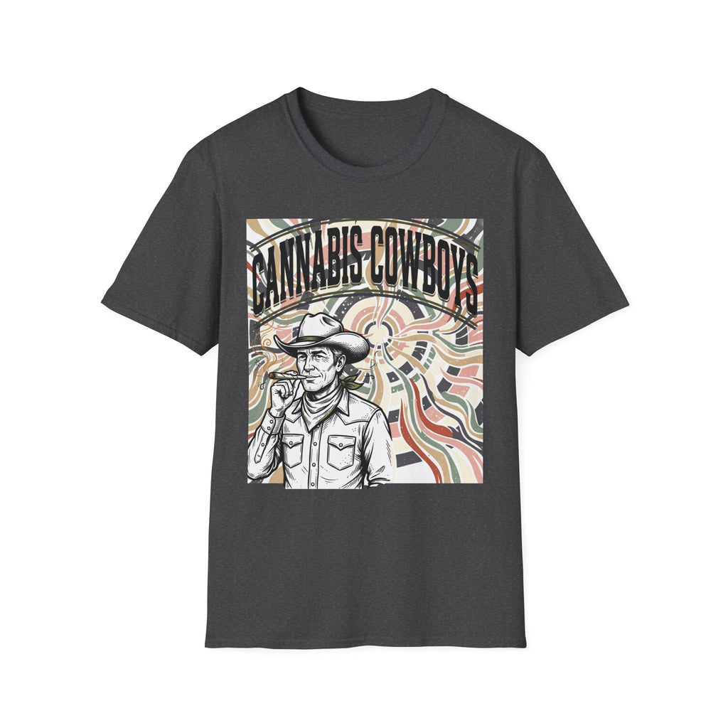 Cannabis Cowboys T-Shirt — Retro Psychedelic Western Graphic Tee