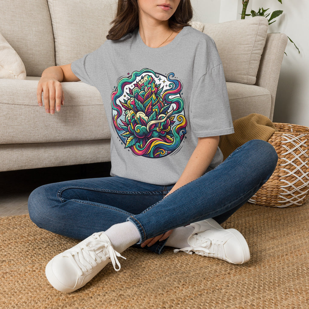 Psychedelic Floral Tee — Colorful Mandala Lotus T-Shirt