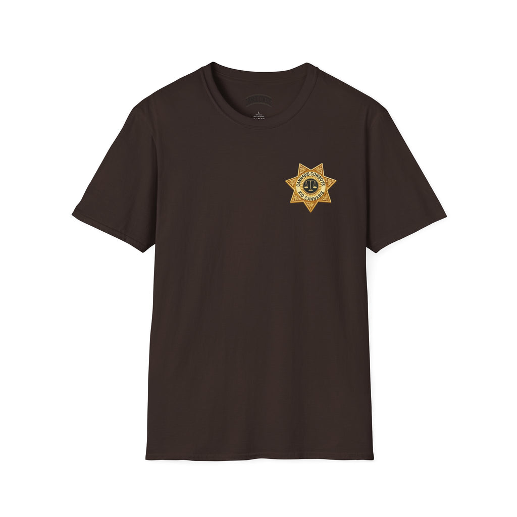 Sheriff Badge Pocket T‑Shirt — Vintage Law Enforcement Star Chest Tee