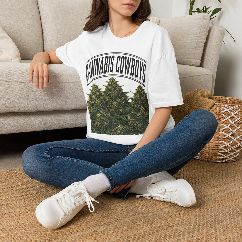 Cannabis Cowboys T-Shirt — Vintage Marijuana Graphic Tee for Enthusiasts