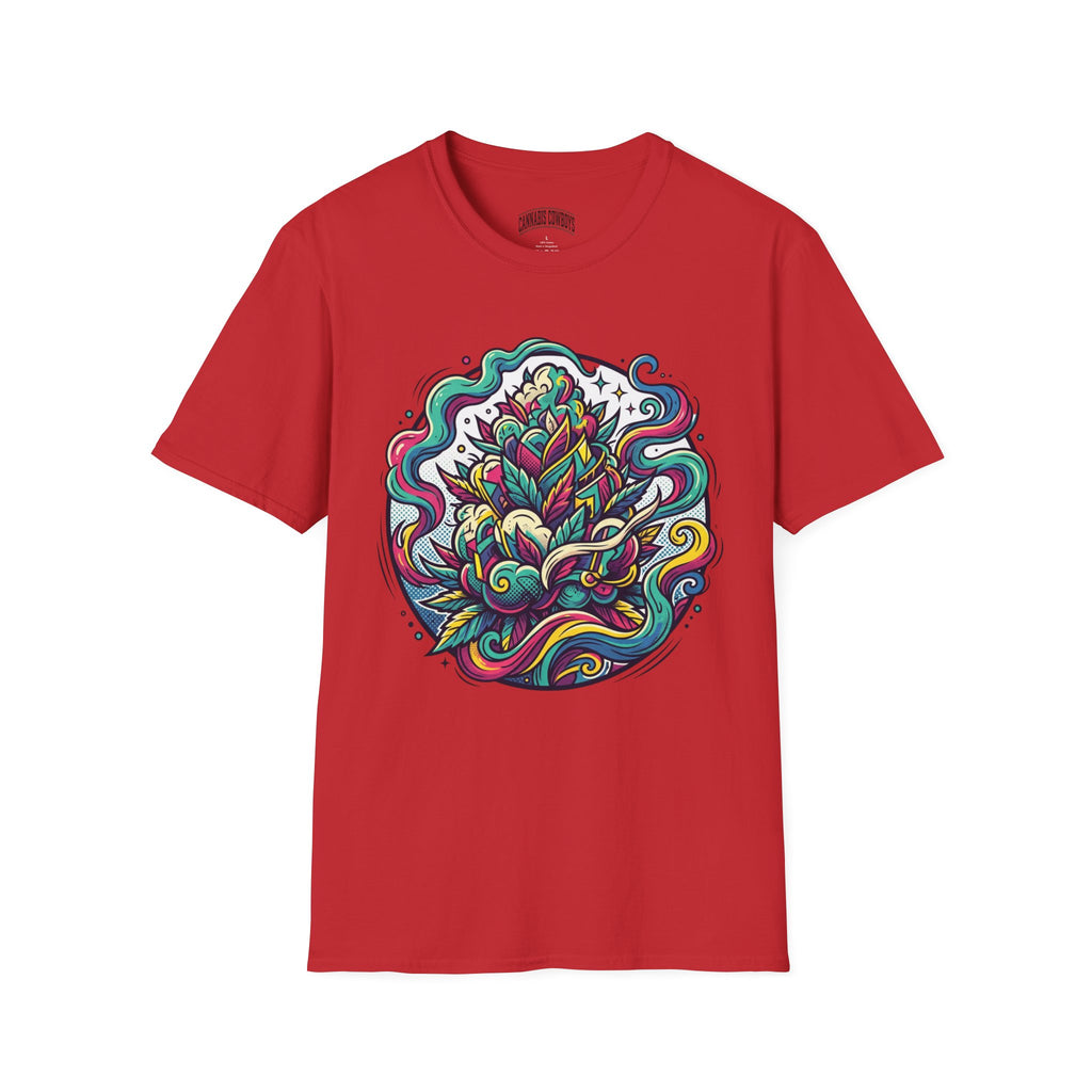 Psychedelic Botanical Tee — Colorful Abstract Floral Mandala T-Shirt