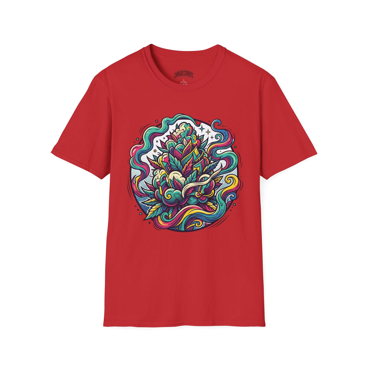Psychedelic Botanical Tee — Colorful Abstract Floral Mandala T-Shirt