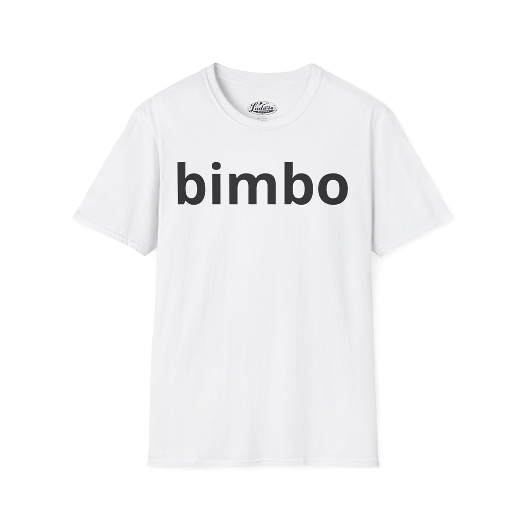 Bimbo Graphic Tee — Minimal Bold Text Feminine Statement Shirt