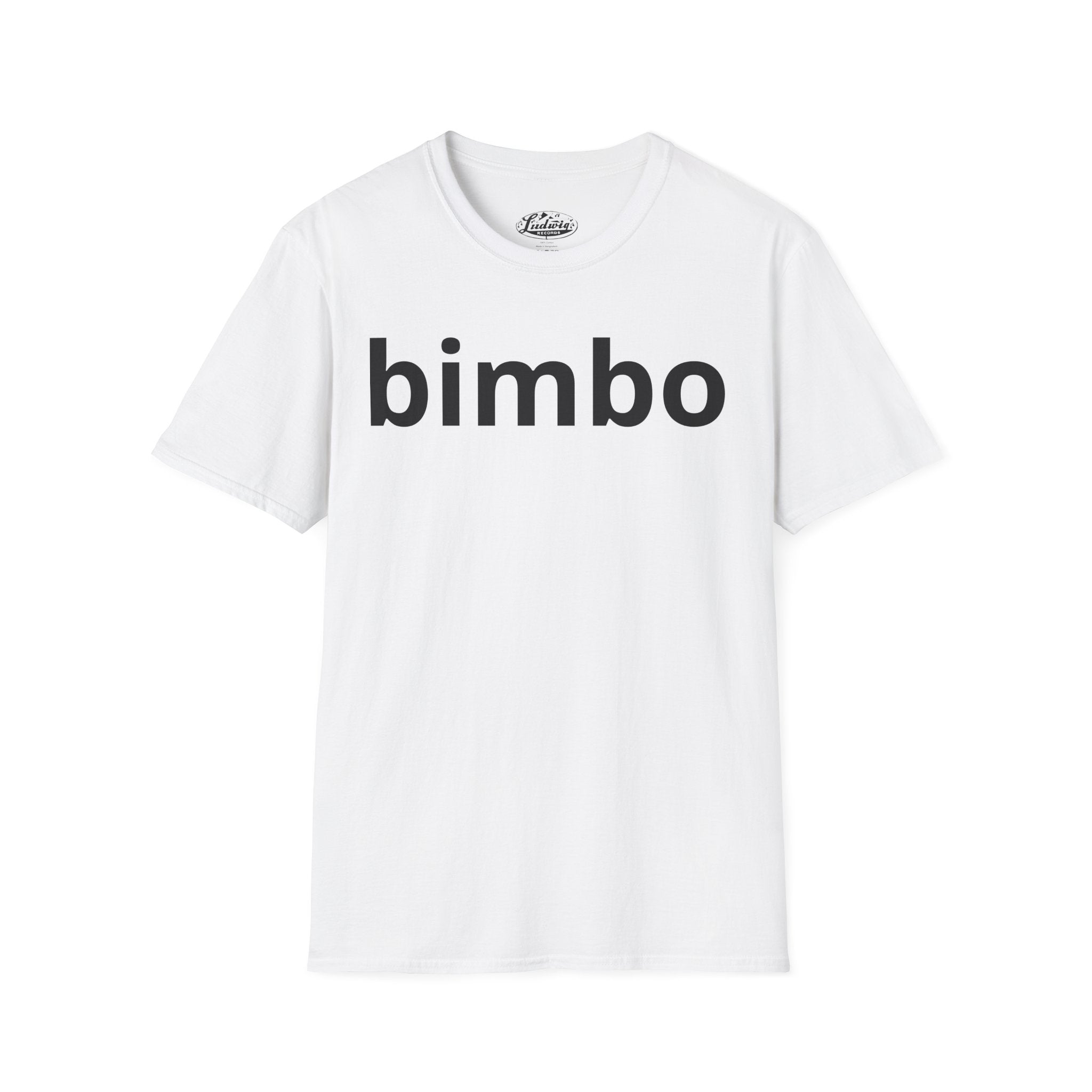 Bimbo Graphic Tee — Minimal Bold Text Feminine Statement Shirt