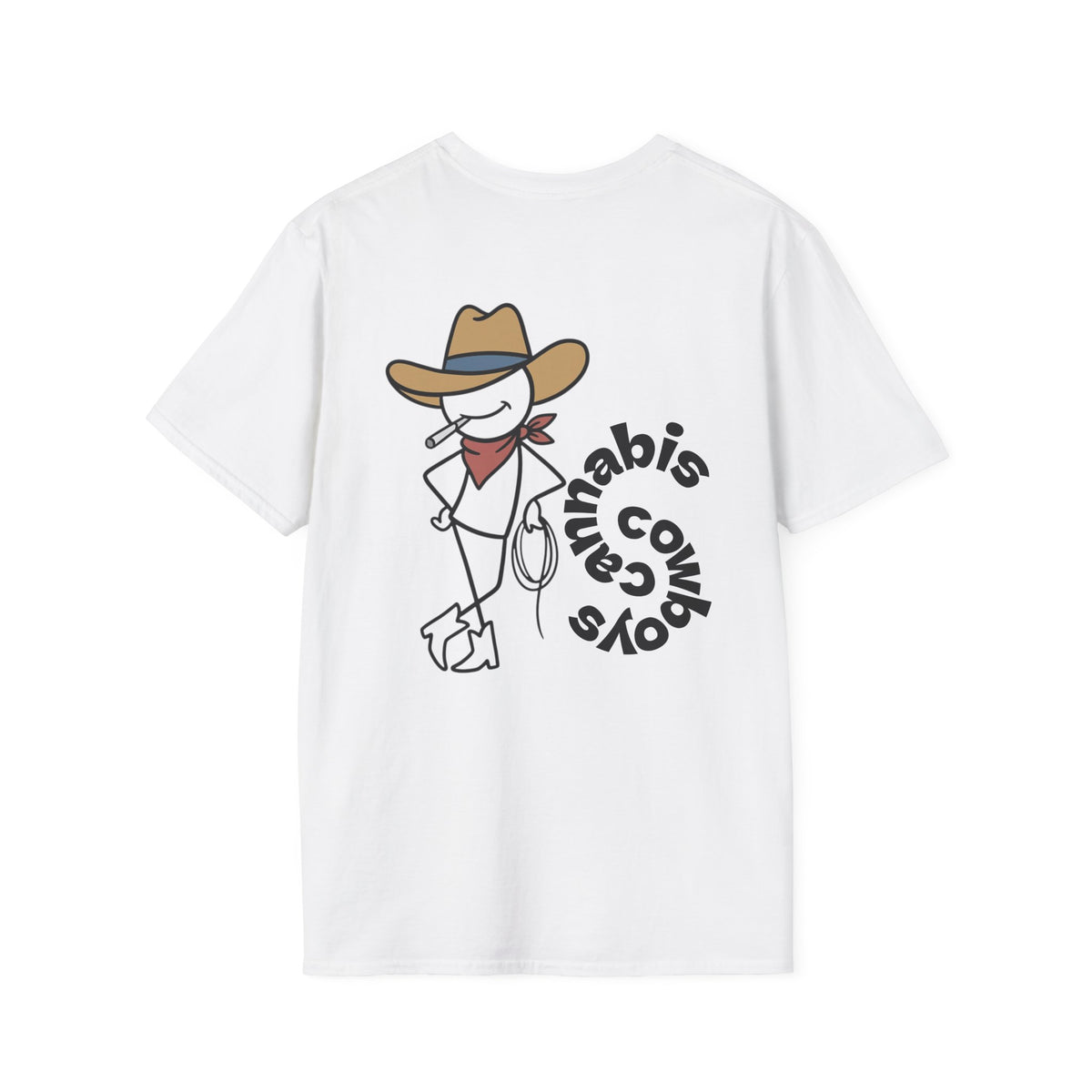 Cannabis Cowboys T-Shirt — Minimalist Cannabis Leaf Tee