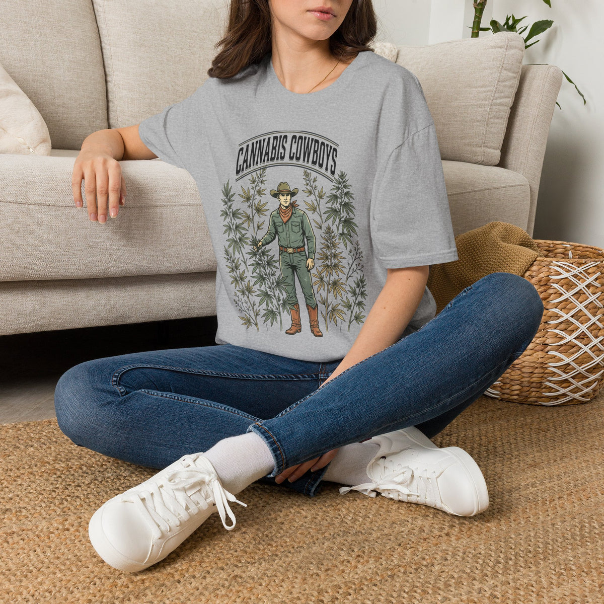 Cannabis Cowboys T-Shirt — Vintage Western Hemp Graphic Tee