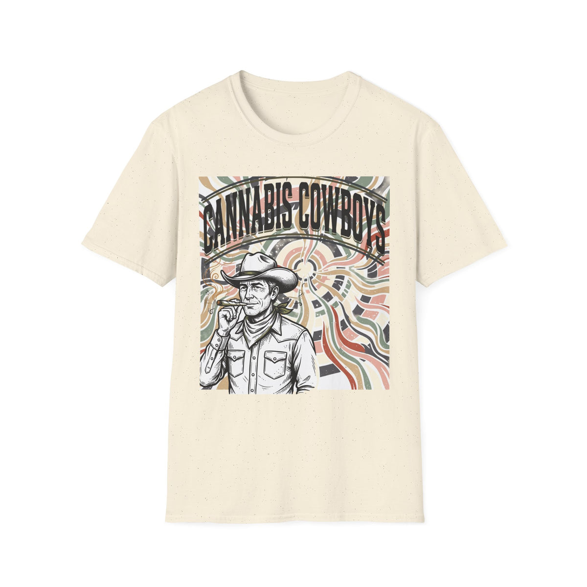 Cannabis Cowboys T-Shirt — Retro Psychedelic Western Graphic Tee