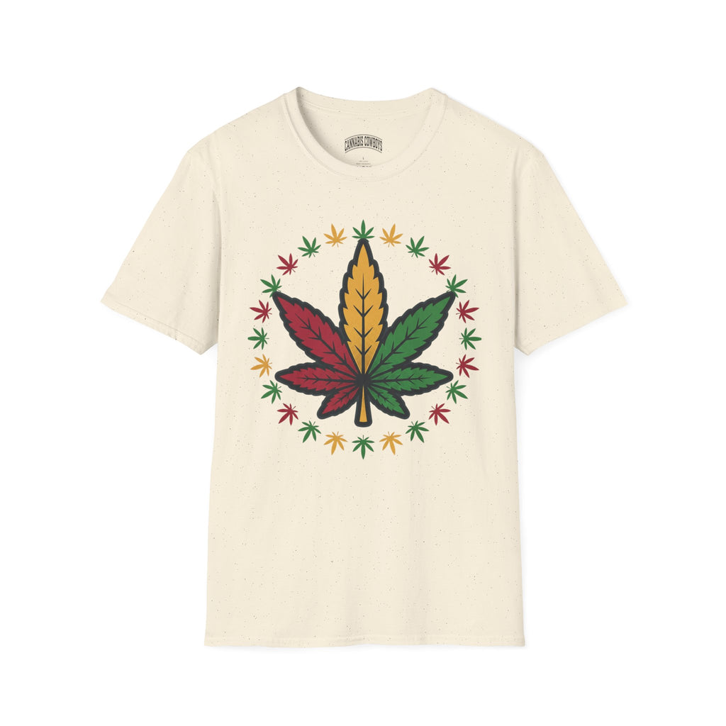 Rasta Cannabis Leaf T-Shirt – Reggae Red Yellow Green Marijuana Tee