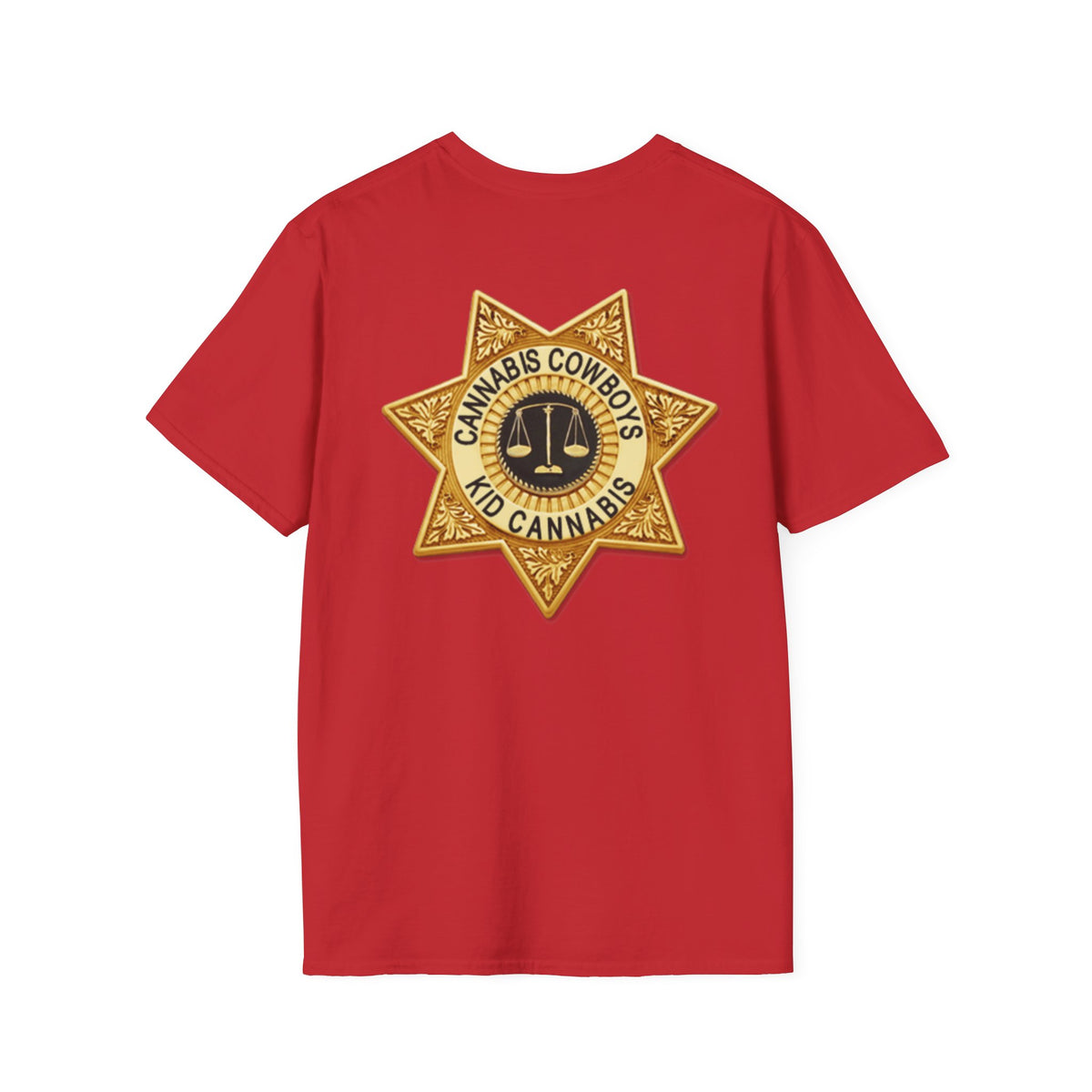 Sheriff Badge Pocket T‑Shirt — Vintage Law Enforcement Star Chest Tee