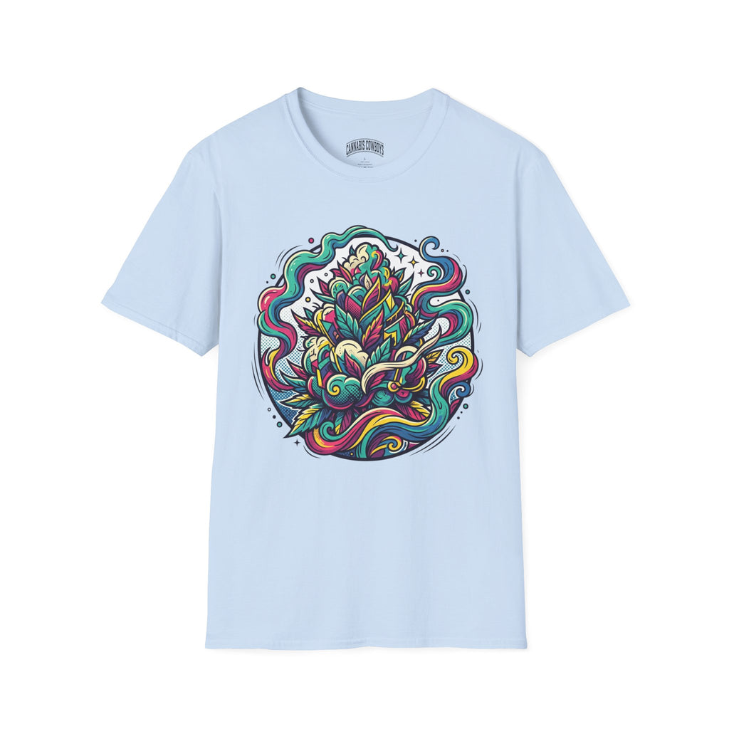 Psychedelic Botanical Tee — Colorful Abstract Floral Mandala T-Shirt