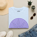 Spiral Target Graphic T-Shirt — Purple Concentric Circles Trendy Tee