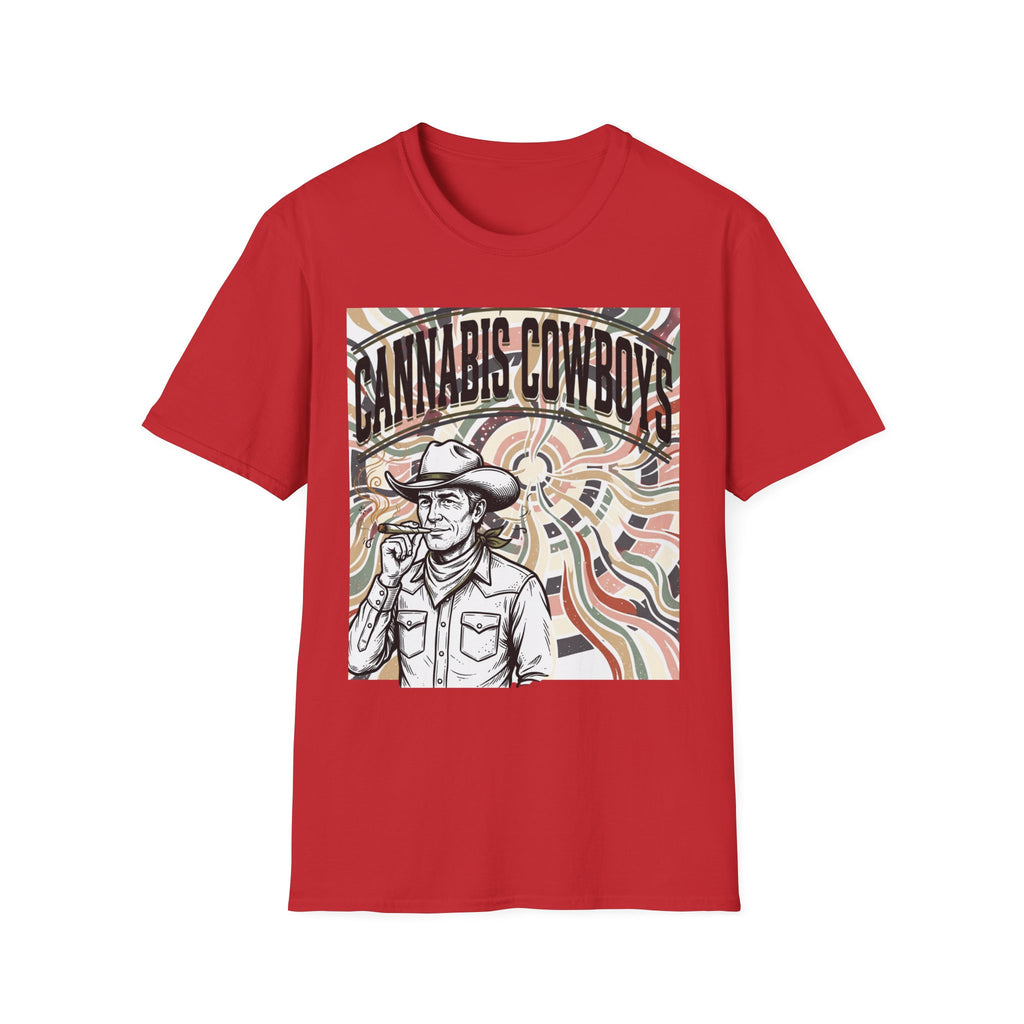 Cannabis Cowboys T-Shirt — Retro Psychedelic Western Graphic Tee