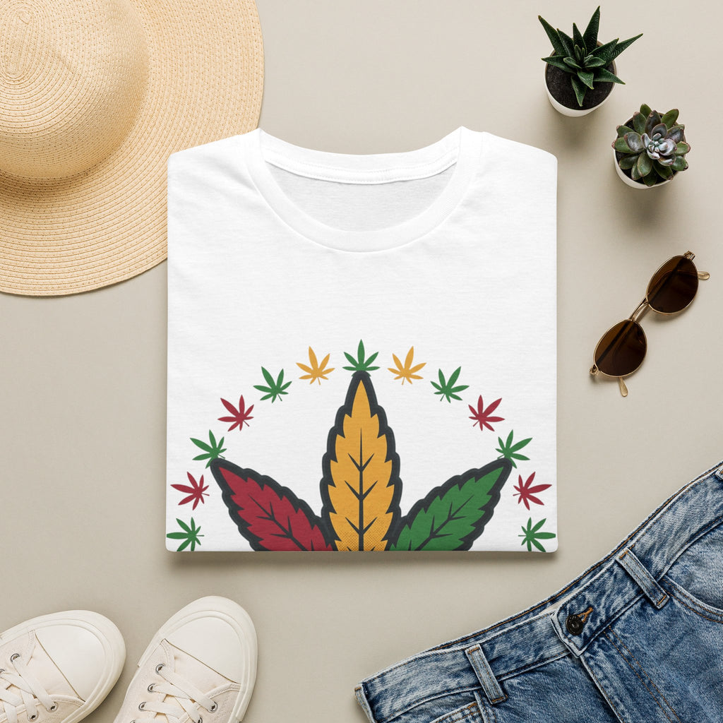 Rasta Cannabis Leaf T-Shirt – Reggae Red Yellow Green Marijuana Tee
