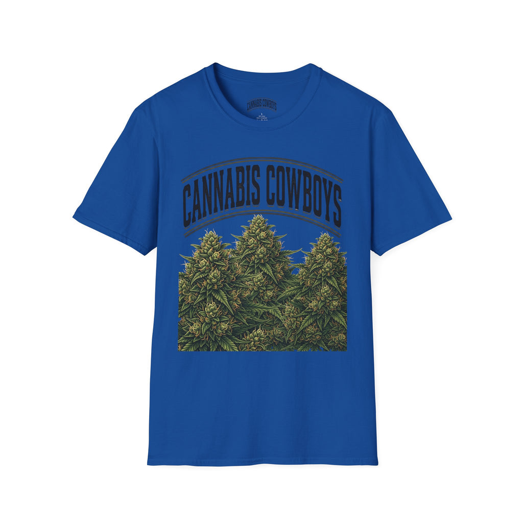 Cannabis Cowboys T-Shirt — Vintage Marijuana Graphic Tee for Enthusiasts