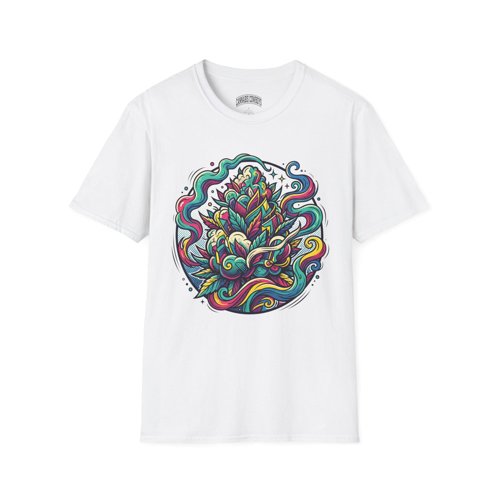 Psychedelic Botanical Tee — Colorful Abstract Floral Mandala T-Shirt