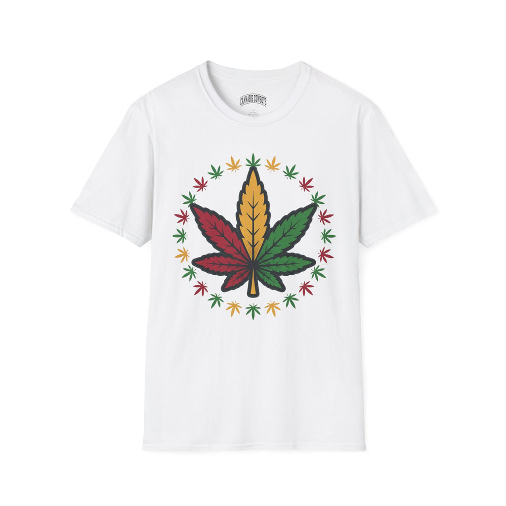 Rasta Cannabis Leaf T-Shirt – Reggae Red Yellow Green Marijuana Tee